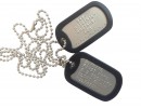 Military dull dog tags