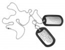 Military shiny dog tags